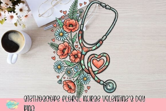 Download Stethoscope Floral Nurse Valentine's Day PNG - Premium Bundle